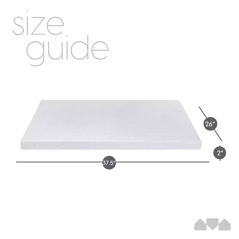 Cubrecolchón de espuma viscoelástica acolchado blanco para Pack 'n Play, 1 niño