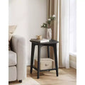 VASAGLE Side Table, Small Square End Table with Lower Shelf, Nightstand for Small Spaces