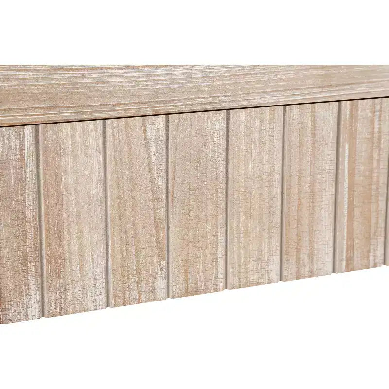 Mesa Consola de Madera Rústica Negra/Natural con 2 Cajones