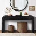 GDFStudio Meri Rustic 59'' Wood Console Table with Two Drawers