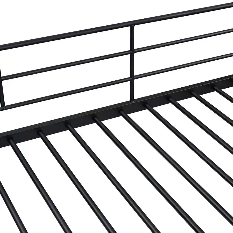 Litera de metal blanco/negro con escalera de almacenamiento y armario, para 2 personas