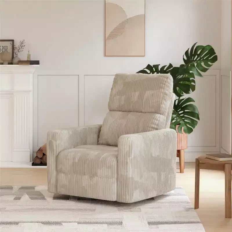 Sillón reclinable giratorio con respaldo reclinable, asiento individual