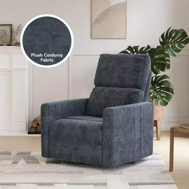 Sillón reclinable giratorio con respaldo reclinable, asiento individual