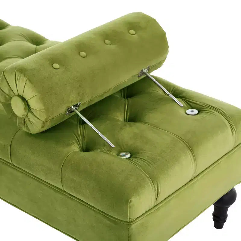 Banco de terciopelo para pie de cama con 2 almohadas, beige/verde/rosa/amarillo, para 1 persona