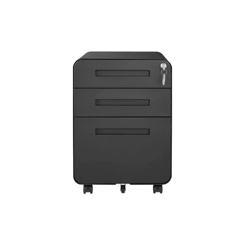 Archivador metálico rodante de 3 cajones con cerradura – Azul / Negro mate / Naranja / Blanco