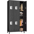 72 Tall Metal Garage Storage Cabinets with Safety Lock,6 Doors Storage Lockers Combination,Metal Lockers for Homes,Gyms,Offices,Warehouses,Garage