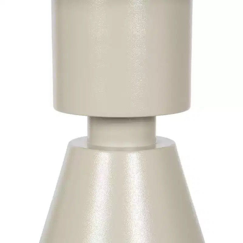 Mesa auxiliar redonda de metal gris, 30.5 cm (12") de diámetro x 44.5 cm (17.5") de altura, 1 pieza