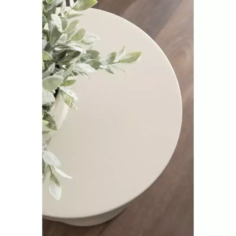 Mesa auxiliar redonda de metal gris, 30.5 cm (12") de diámetro x 44.5 cm (17.5") de altura, 1 pieza