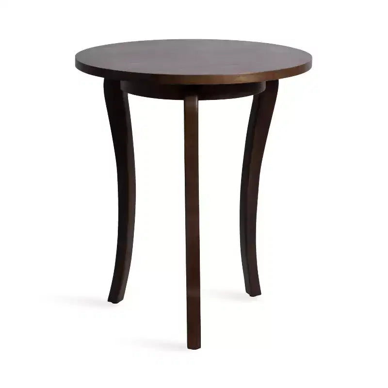 Mesa auxiliar redonda marrón oscuro, 26"x30", individual