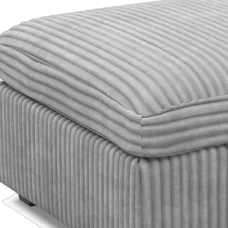 Otomana de Almacenamiento Cuadrada de Chenilla – Beige / Negro / Gris / Verde / Gris Claro, Capacidad para 1