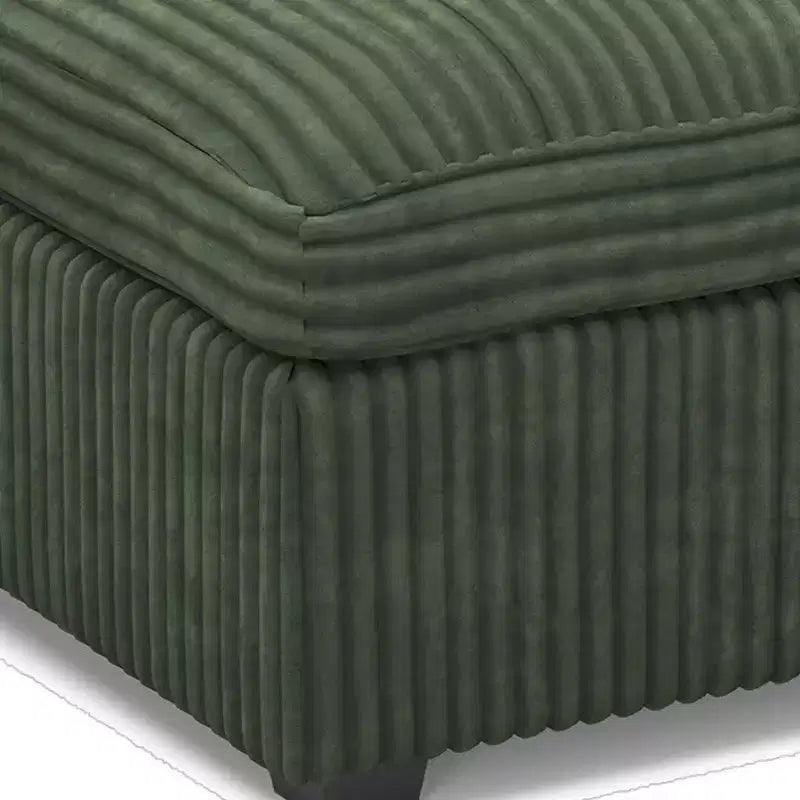 Otomana de Almacenamiento Cuadrada de Chenilla – Beige / Negro / Gris / Verde / Gris Claro, Capacidad para 1