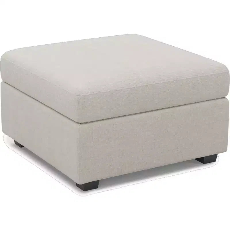Otomana de Almacenamiento Cuadrada de Chenilla – Beige / Negro / Gris / Verde / Gris Claro, Capacidad para 1