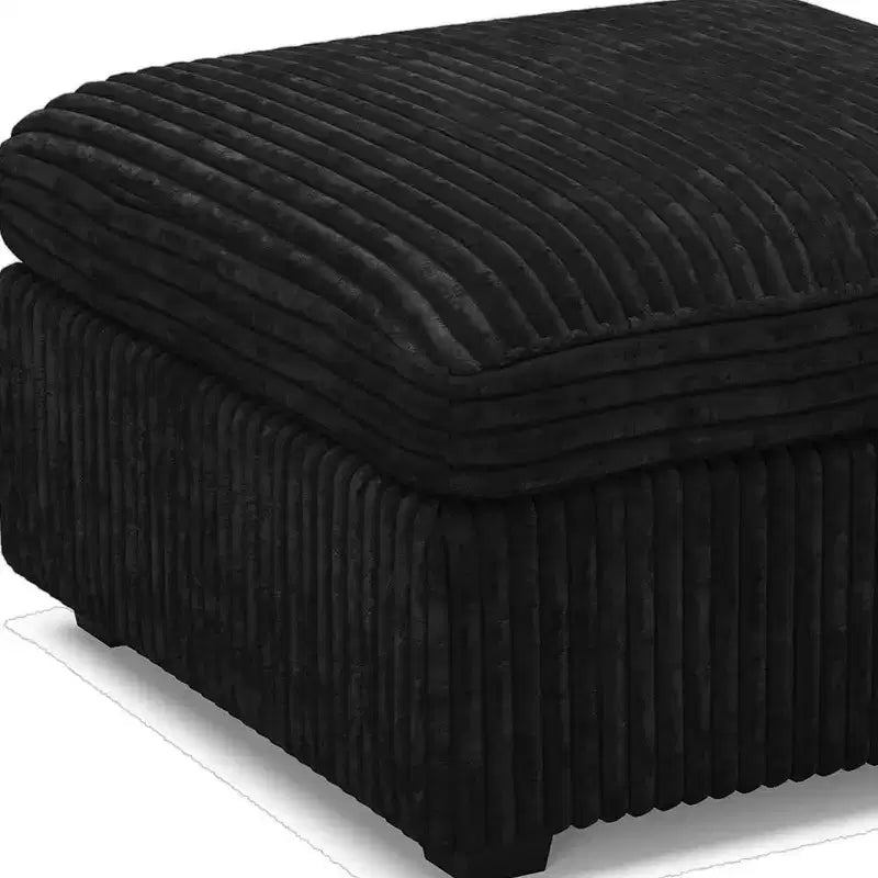 Otomana de Almacenamiento Cuadrada de Chenilla – Beige / Negro / Gris / Verde / Gris Claro, Capacidad para 1