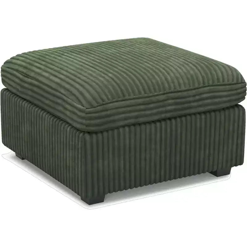 Otomana de Almacenamiento Cuadrada de Chenilla – Beige / Negro / Gris / Verde / Gris Claro, Capacidad para 1