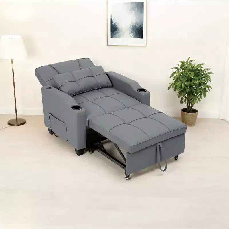Sillón Cama Convertible 3 en 1 Gris, Individual, 1 Persona