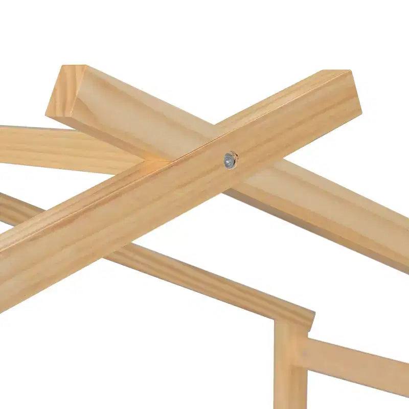 Cama nido doble estilo casa gris/natural/nogal/blanco para niños (para 1 o 2 personas)