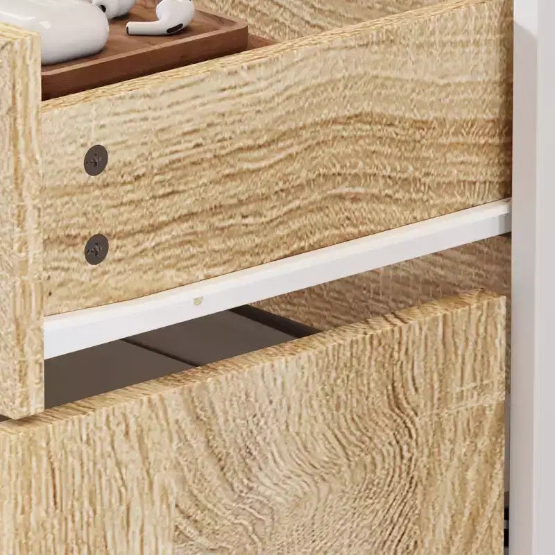 Roble claro y blanco, mostrador de recepción en forma de L, 1 persona