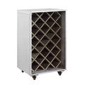 21.26" Raini Wine Rack Aluminum - Acme Furniture: 35.43" High, Holds 23 Bottles, Wood Composite