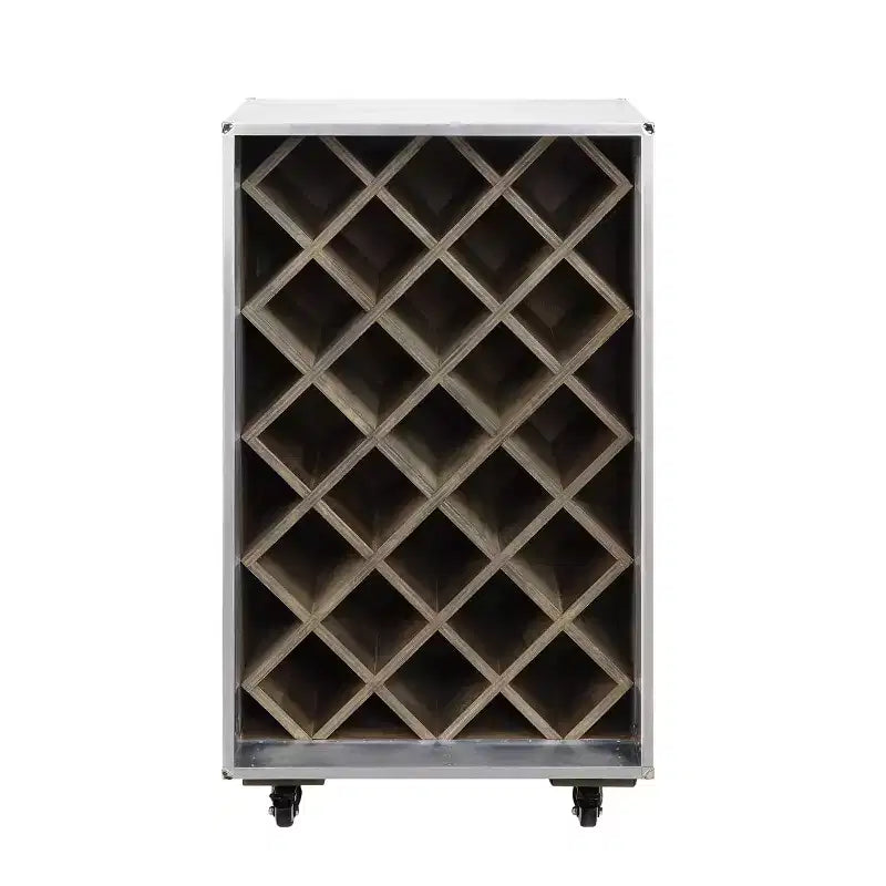 Botellero de pared marrón, con capacidad para 23 botellas, de madera compuesta