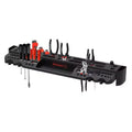Tool Storage Shelf  Wall Mount Utility Shelf Organizer Rack Has 61 Slots, 4 Hooks, 2 Compartments  Garage Shelving and Tool Organizers by Stalwart
