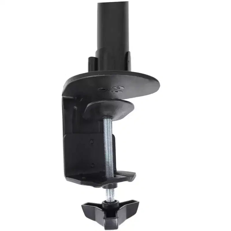 Soporte de Monitor con Brazo Oscilante Negro (Abrazadera) – Individual / Doble / Triple / Portátil+Doble